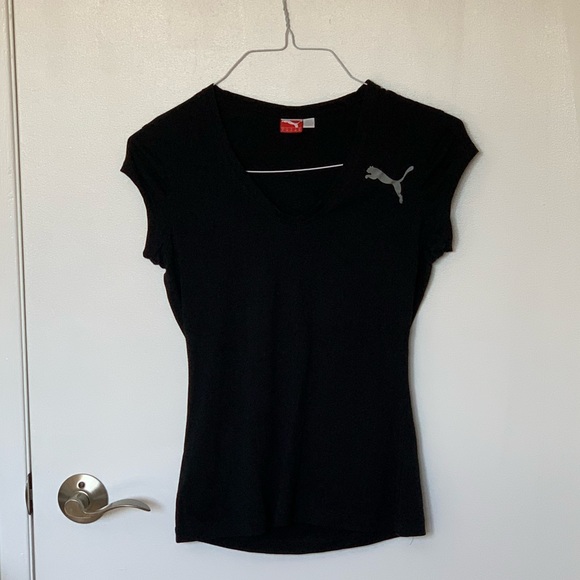 Puma t-shirt, black with logo - Picture 1 of 3